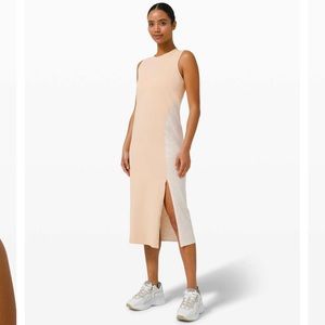 Never Worn Lululemon LA Midi Dress in Cafe Au Lait/Heather Cashew